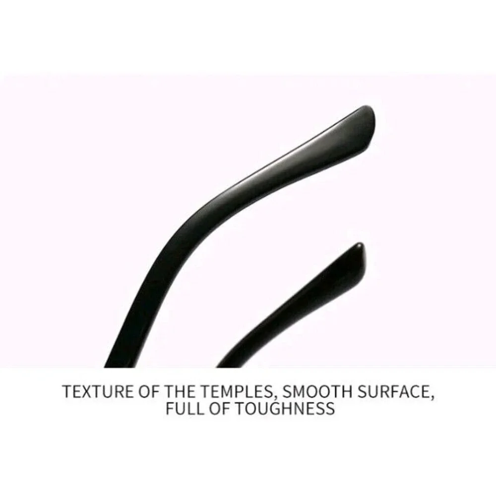 Rimless Sunglasses Purple Tinted Lenses Gold Frame